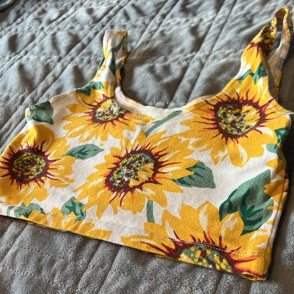 American Apparel Cropped Sunflower Tank Top - Picture 2 of 2